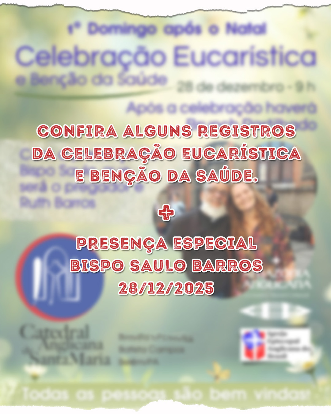 Celebração 28/12/25 - Presença especial do Bispo Saulo e Ruth Barros