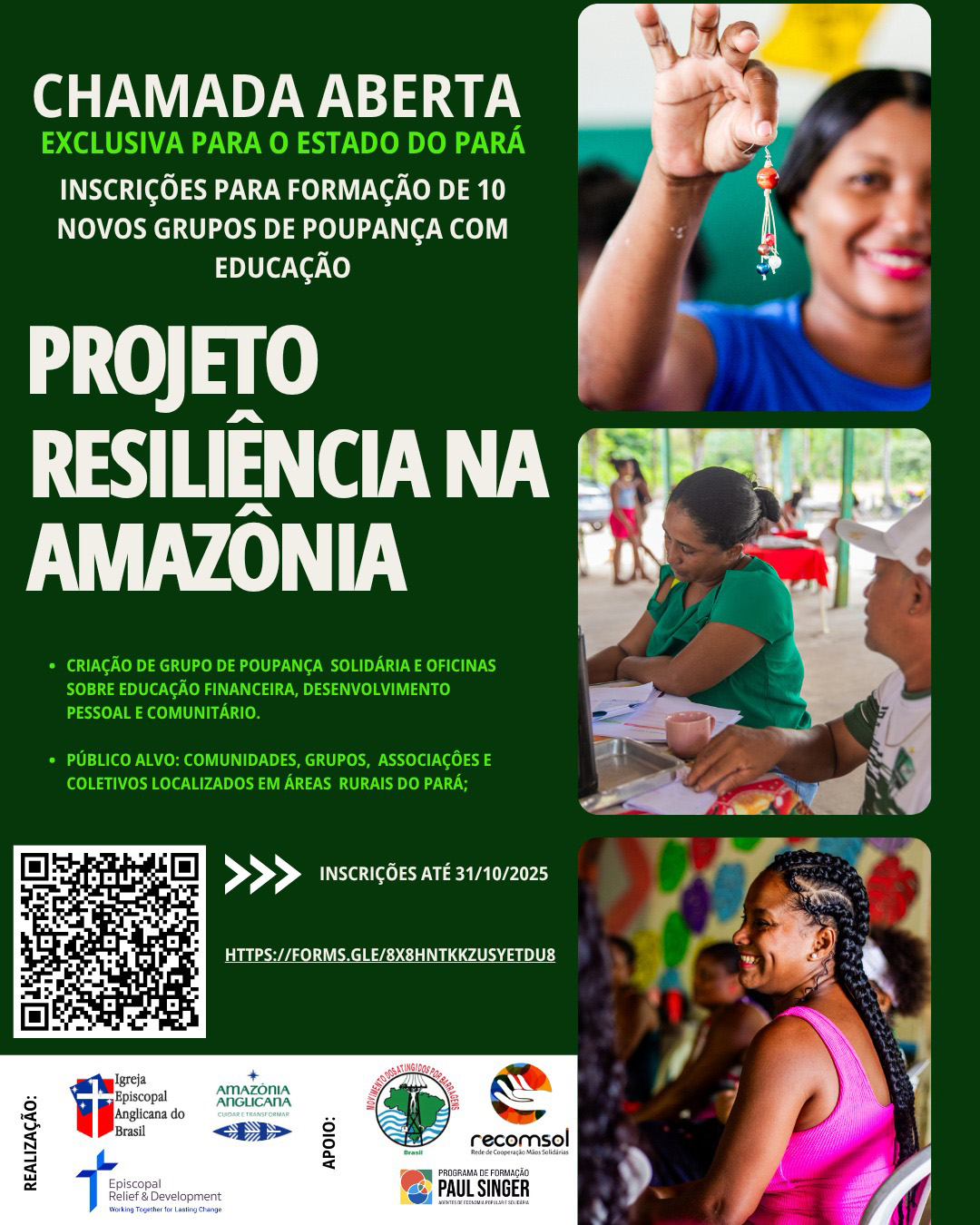 Projeto Resiliência na Amazônia: Chamada aberta exclusiva para o estado do Pará